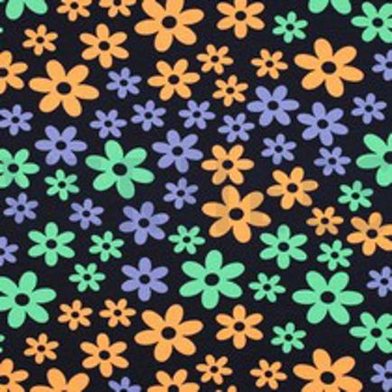 SOFT SWEAT FLEURS BLEU MARINE (thumbnail)