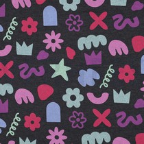 SWEAT MELANGE GLITZER DOODLE FORMEN INDIGO (thumbnail)