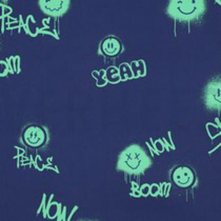 SOFTSHELL DIGITAAL GRAFFITI MARINEBLAUW (thumbnail)