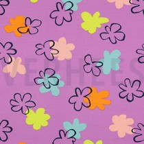 JERSEY BLUMEN LILA/VIOLETT (thumbnail)