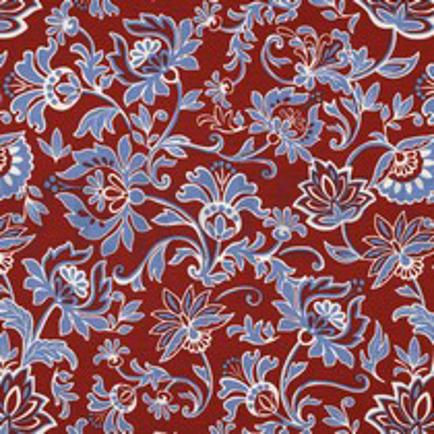 PUNTA DI ROMA PAISLEY FLOWERS BURGUNDY (thumbnail)