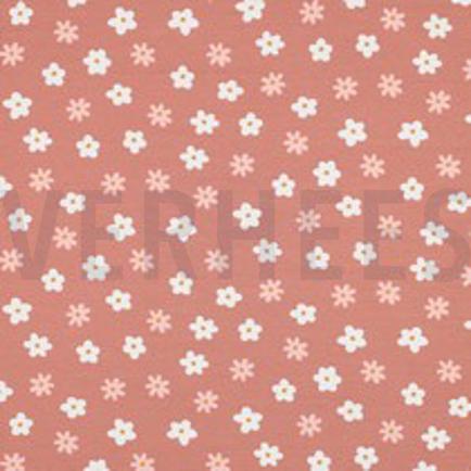 JERSEY GOTS CANARDS ET FLEURS ROSE (thumbnail)