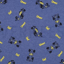 JERSEY MELANGE RENNWAGEN KOBALTBLAU (thumbnail)