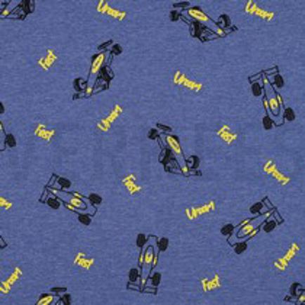 JERSEY MÉLANGE VOITURES DE COURSE BLEU COBALT (thumbnail)