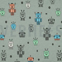 JERSEY MELANGE NEON ROBOTER DUNKEL MINZE (thumbnail)