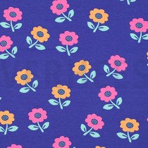 JERSEY NEON BLUMEN KOBALTBLAU (thumbnail)