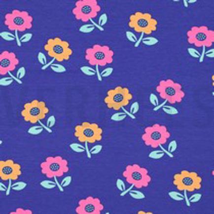 JERSEY NEON BLOEMEN KOBALTBLAUW (thumbnail)
