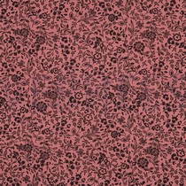 DOUBLE GAZE DE COTON FLEURS BORDEAUX (thumbnail)