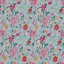 BAUMWOLLE STICKEREI DIGITAL BLUMEN WEISS (thumbnail)