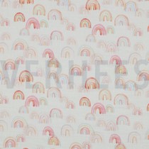 DOUBLE GAUZE DIGITAAL REGENBOGEN WIT (thumbnail)