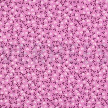 BAUMWOLLE POPELINE GOTS BLUMEN LILA/VIOLETT (thumbnail)