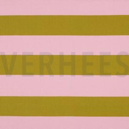 CANVAS STRIPES LIGHT PINK/OCHRE (thumbnail)