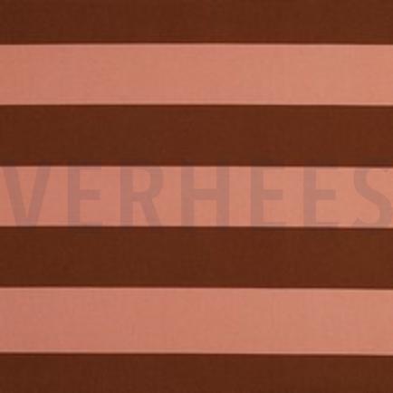 CANVAS STRIPES SALMON/BROWN (thumbnail)