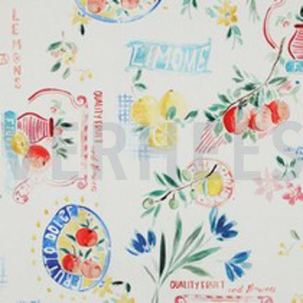 TOILE DÉCORATION DIGITAL FRUITS ÉCRU (thumbnail)
