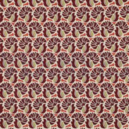 FINE POPLIN FLOWERS BURGUNDY (thumbnail)