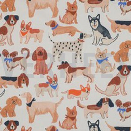 FINE POPLIN DIGITAL DOGS OFF WHITE (thumbnail)