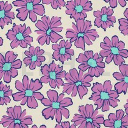 JOGGING FLEURS BLANC CASSÉ (thumbnail)