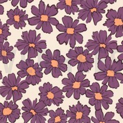 JOGGING BLOEMEN LICHT ZAND (thumbnail)