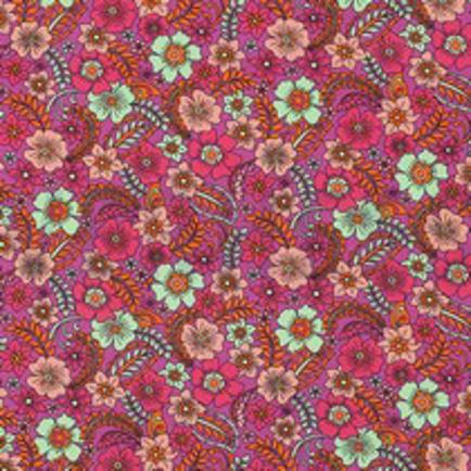 FINE POPLIN FLOWERS FUCHSIA (thumbnail)