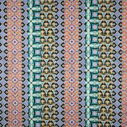 COTTON SATIN DIGITAL GEOMETRIC BLUE (thumbnail)
