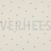 POPELINE DE COTON GOTS NATUREL ARC-EN-CIELS NATUREL (thumbnail)