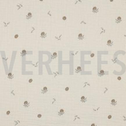 DOUBLE GAUZE GOTS NATUREL BLOEMEN NATUREL (thumbnail)