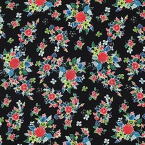 LENZING™ ECOVERO™ DIGITAL FLOWERS BLACK (thumbnail)