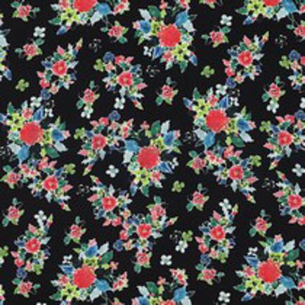 LENZING™ ECOVERO™ DIGITAL FLOWERS BLACK (thumbnail)