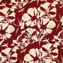 VISKOSE RADIANCE ABSTRAKTE BLUMEN ROT (thumbnail)