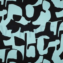 VISCOSE ROSELLA STRETCH GEOMETRIC LIGHT BLUE (thumbnail)