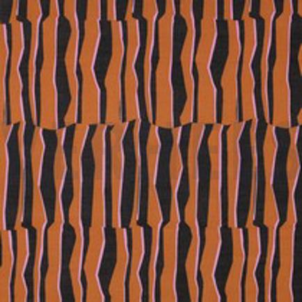 COTTON VOILE GEOMETRIC BROWN (thumbnail)