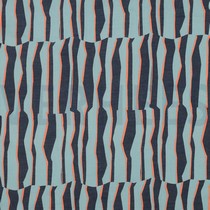 KATOEN VOILE GEOMETRISCH LICHT PETROL (thumbnail)