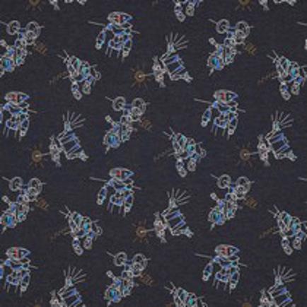 JERSEY MÉLANGE ROBOTS INDIGO CHINÉ (thumbnail)