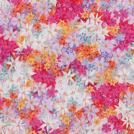 VISCOSE RADIANCE DIGITAL FLEURS FUCHSIA (thumbnail)