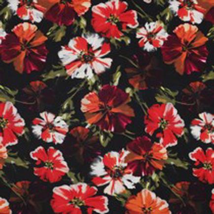 VISCOSE ROSELLA STRETCH DIGITAL FLEURS NOIR (thumbnail)