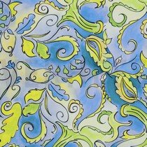 VISKOSE RADIANCE DIGITAL ABSTRAKT BLAU (thumbnail)