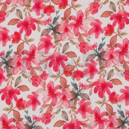 VISCOSE RADIANCE DIGITAL FLEURS BLANC CASSÉ (thumbnail)