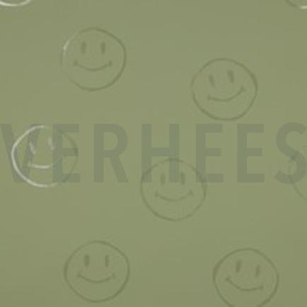 RAINCOAT HAPPY FACES ARMY GREEN (thumbnail)