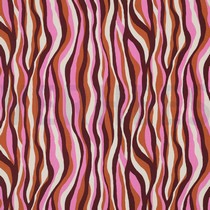 VISCOSE RADIANCE FLEURS ET RAYURES RUST (thumbnail)