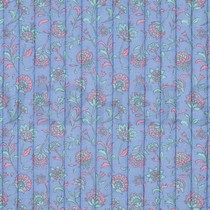 STEPPSTOFF MUSSELIN BLUMEN ZWEISEITIG HELLBLAU / MINT (thumbnail)