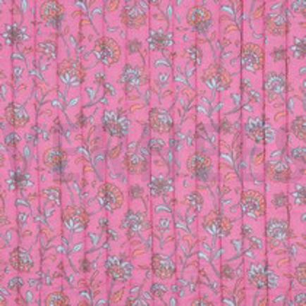 STEPPED DOUBLE GAUZE FLOWERS TWO-SIDED FUCHSIA/LIGHT BLUE (thumbnail)