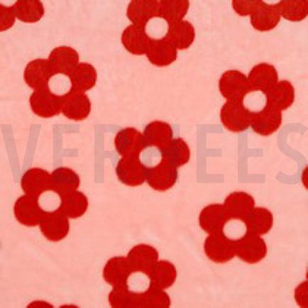 FLEECE BLUMEN HELLROSA (thumbnail)