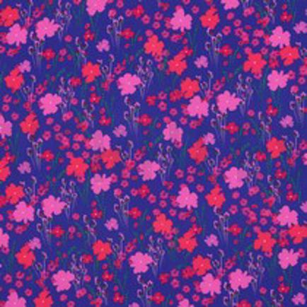 LENZING™ ECOVERO™ DIGITAL FLOWERS COBALT (thumbnail)