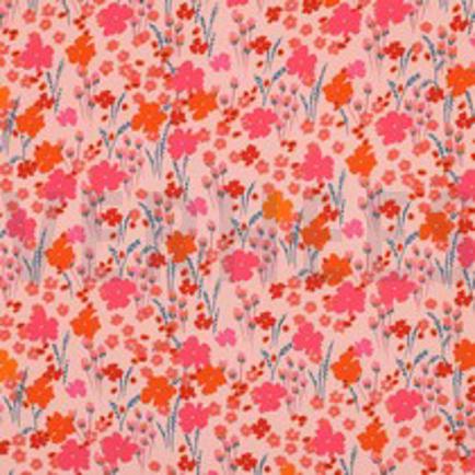LENZING™ ECOVERO™ DIGITAL FLOWERS PEACH (thumbnail)