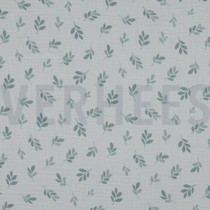 DOUBLE GAUZE LEAVES SAGE (thumbnail)