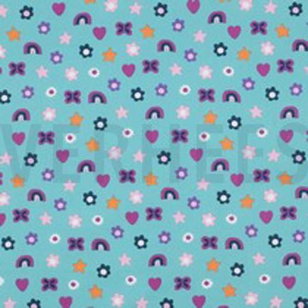 FINE POPLIN LOVE LIGHT PETROL (thumbnail)
