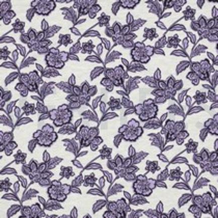 SWEAT MÉLANGE FLEURS ÉCRU MÉLANGÉ / VIOLET (thumbnail)