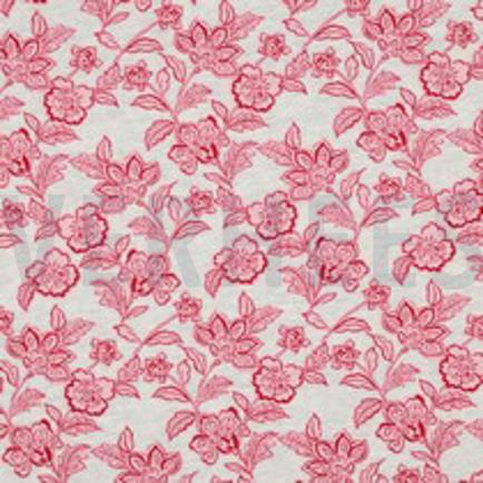SWEAT MÉLANGE FLEURS ÉCRU MÉLANGÉ / ROSE (thumbnail)