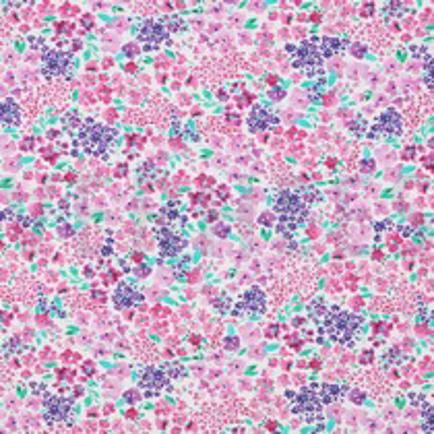 FINE POPLIN DIGITAL FLOWERS OFF WHITE (thumbnail)