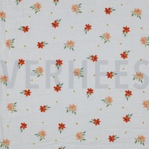 DOUBLE GAUZE DIGITAAL BLOEMEN ROZE (thumbnail)